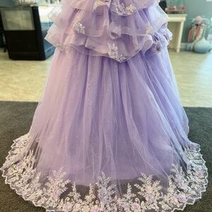Floral Ball Gown Formal Prom Dress